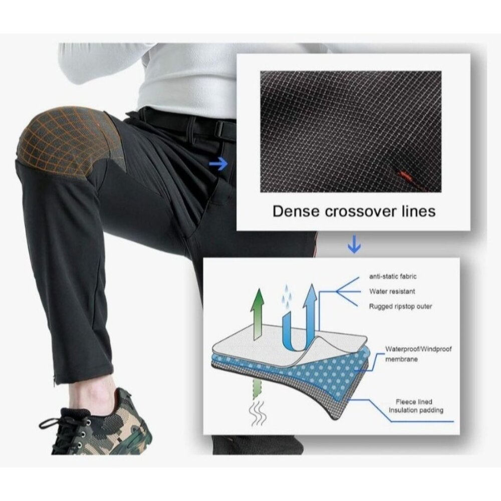 Men's Black and Gray Outdoor Pants - Picture 13 of 13
